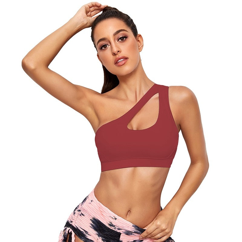 One Shoulder Sports Bra