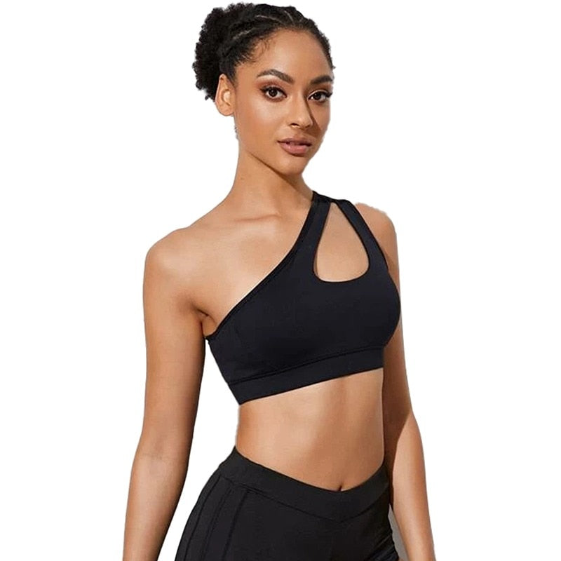 One Shoulder Sports Bra